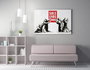 Wallity WY123 Banksy Lienzo Decorativo Enmarcado 50 x 70 cm